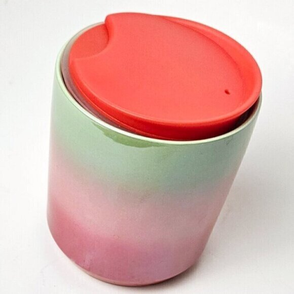 Starbucks 8oz Holiday 2020 Pearl Red Green Ombre Travel Mug Limited Edition - Picture 3 of 7